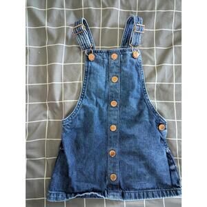 Blue denim pinafore dress